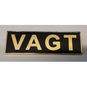 Vagt pin - guld/sort