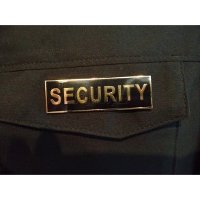 SECURITY magnet pin - guld/sort
