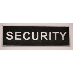 SECURITY velcro RYG-mrke m/hvid kant (7,5x24 cm)
