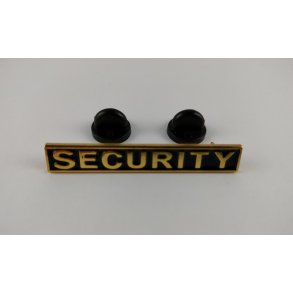 Security pin - guld/sort