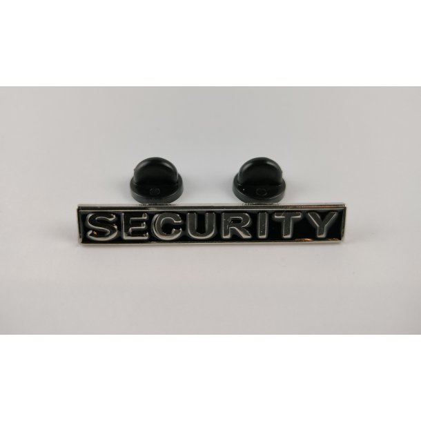 Security pin - sølv/sort