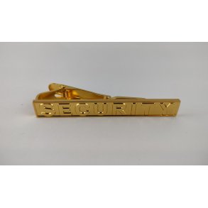 Security slipseklemme - guldfarvet