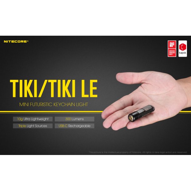 Nitecore TIKI LE - 300 lumens