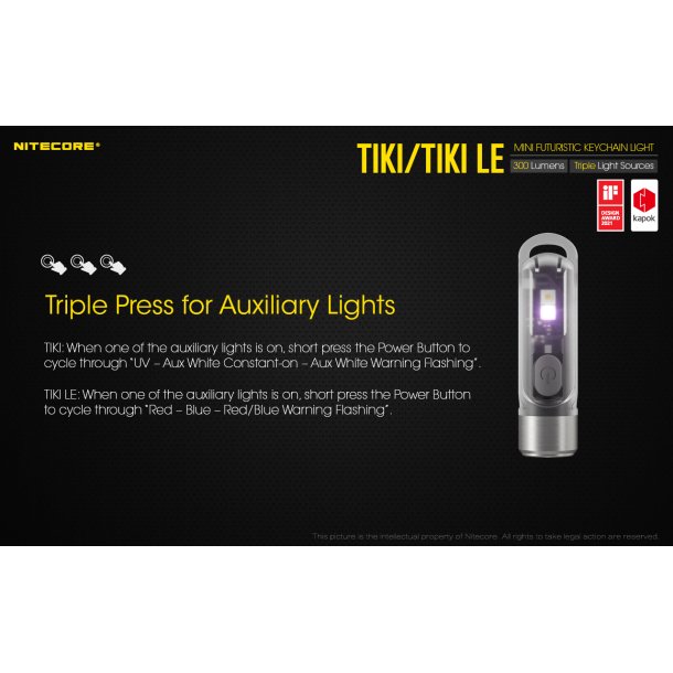 Nitecore TIKI LE - 300 lumens