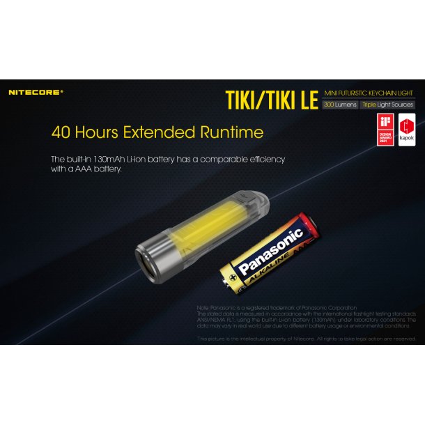 Nitecore TIKI LE - 300 lumens
