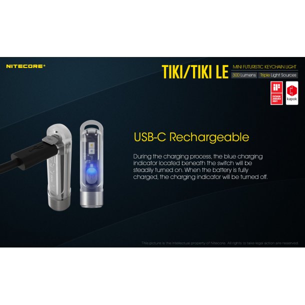 Nitecore TIKI LE - 300 lumens