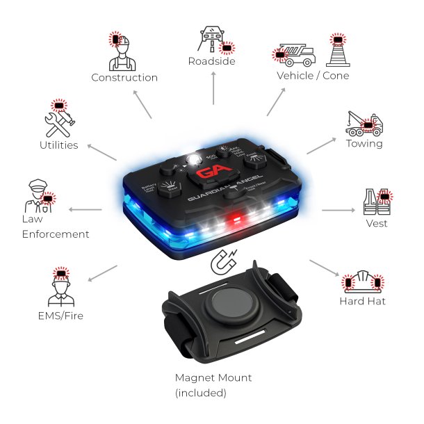 Guardian Angel - bl/bl - op til 800 lumens