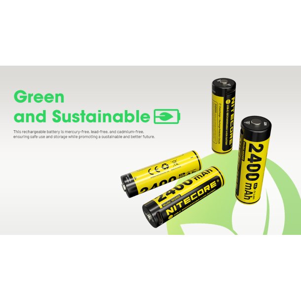 Nitecore genopladelige AA batterier - 4 stk
