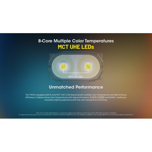 Nitecore TINI3 MCT - 600 lumens