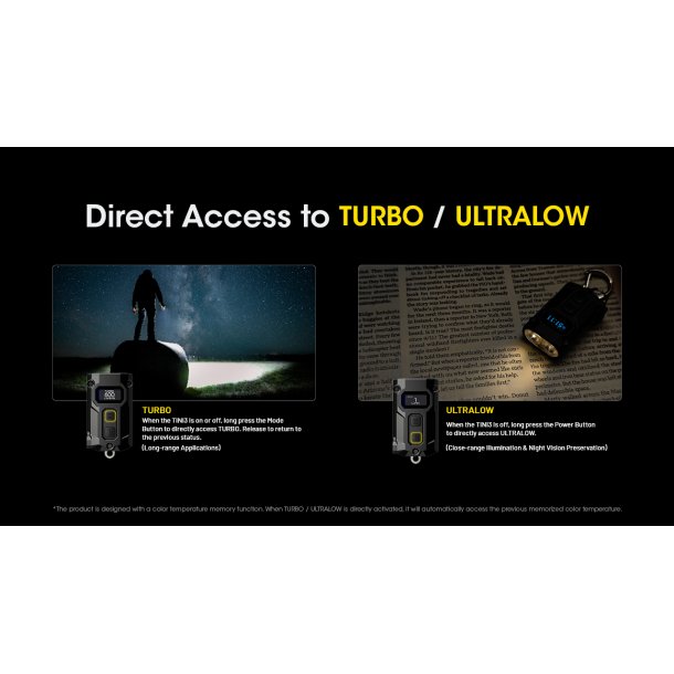 Nitecore TINI3 MCT - 600 lumens