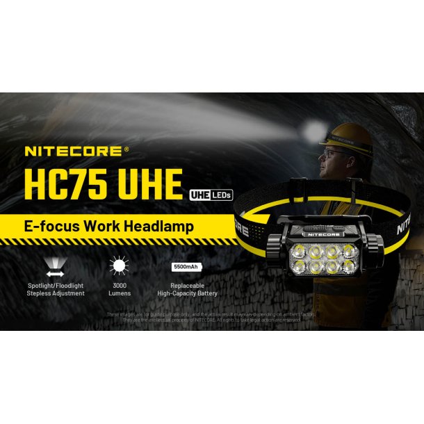 Nitecore HC75 UHE - 3000 Lumens