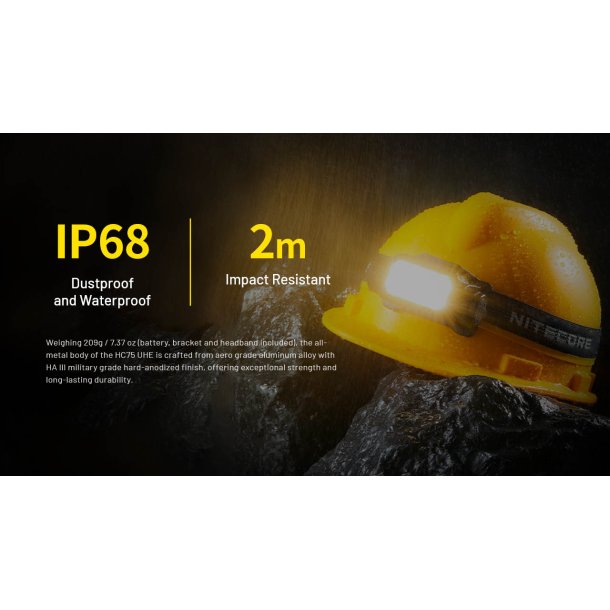 Nitecore HC75 UHE - 3000 Lumens