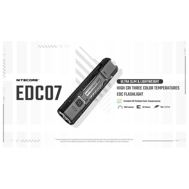 Nitecore EDC07 - 1500 Lumens