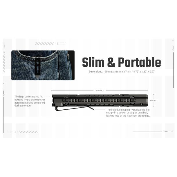 Nitecore EDC07 - 1500 Lumens