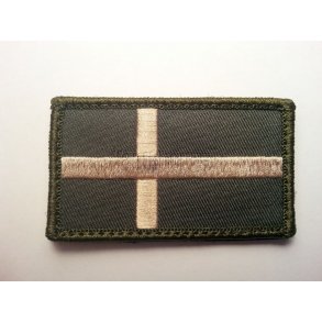 Dannebrog broderet velcromrke - grn