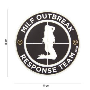Milf outbreak black PVC patch