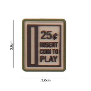 Insert coin to play sand PVC patch