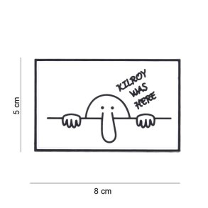 Kilroy was here white PVC patch
