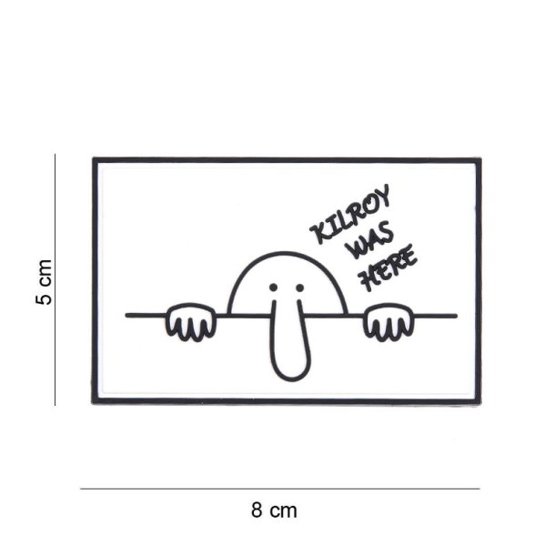 Kilroy was here white PVC patch