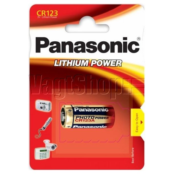 Panasonic 3 volt Lithium batteri - CR123A