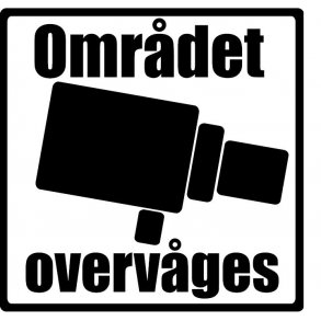 Udskret overvgnings-folieskilt