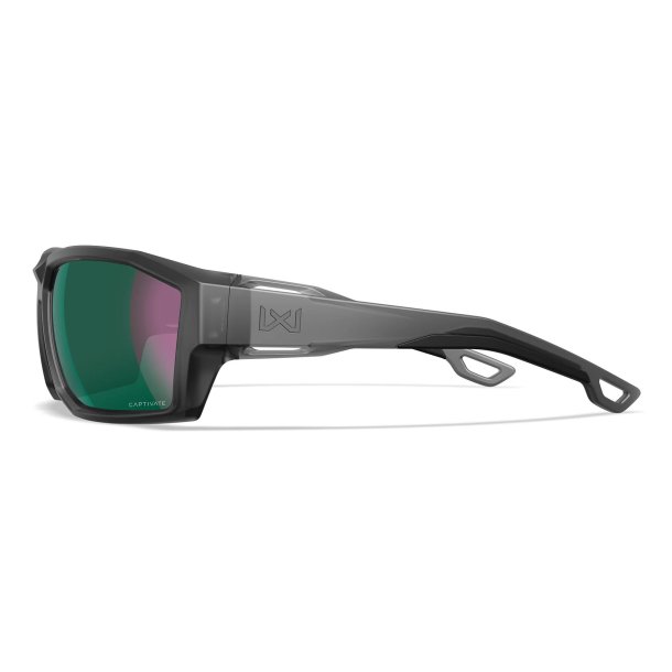 Wiley X Alpine - Captivate Polaroid gr�nt spejlglas, mat transparent sort stel