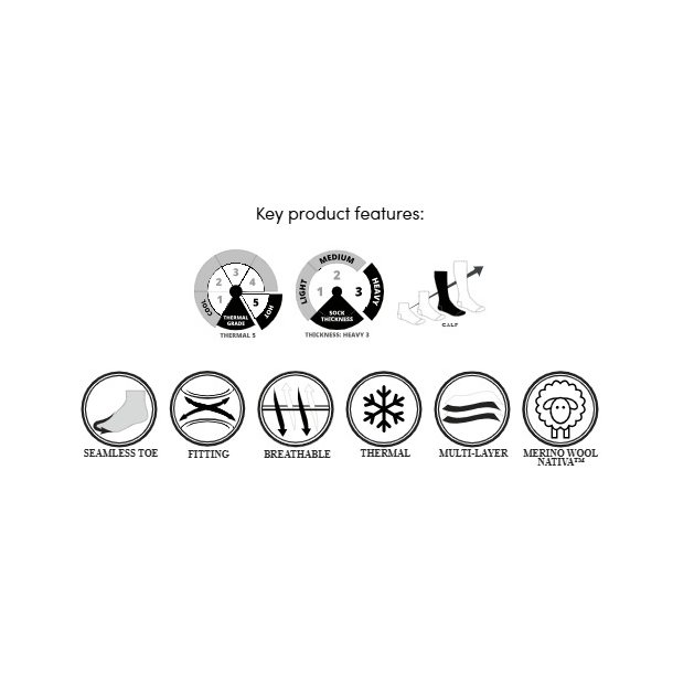 UphillSport Rova Hunting & Fishing 4 lag H5 med Merino - sort