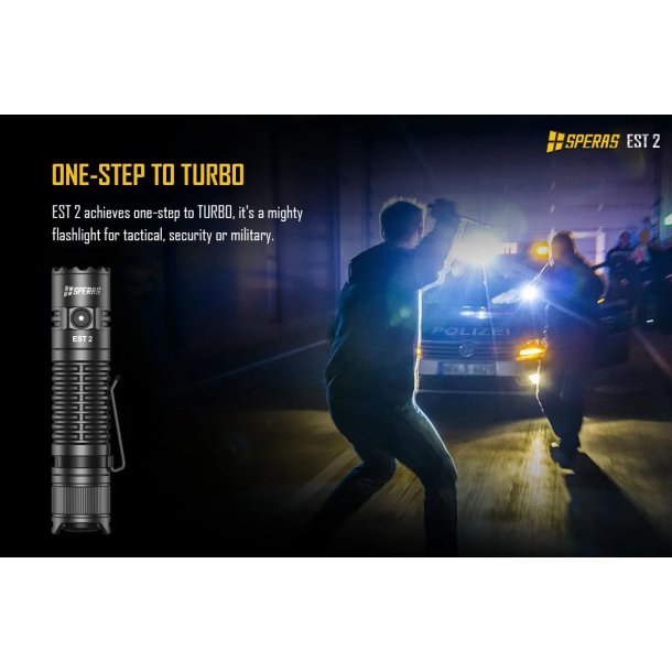 Speras Flashlight EST2 Dual-Switch Tactical Flashlight - 1900 lumens