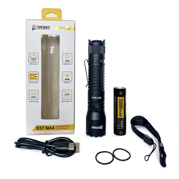 Speras Flashlight EST Max - 2500 lumens
