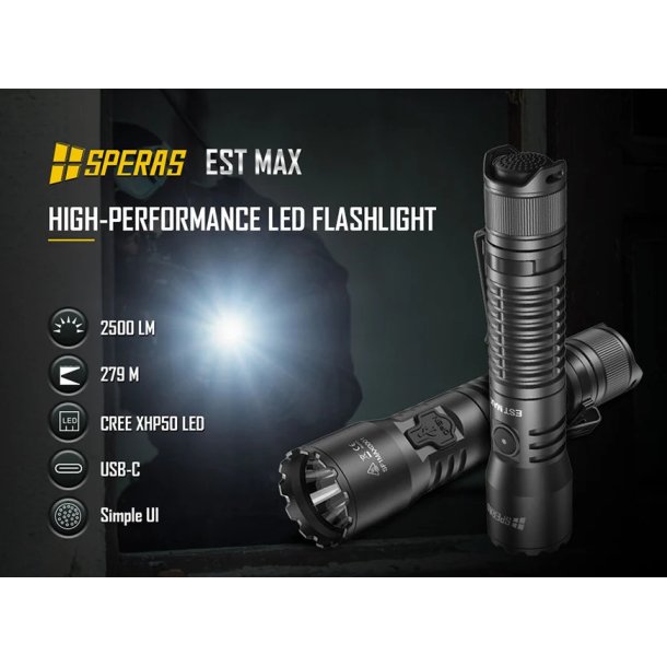 Speras Flashlight EST Max - 2500 lumens
