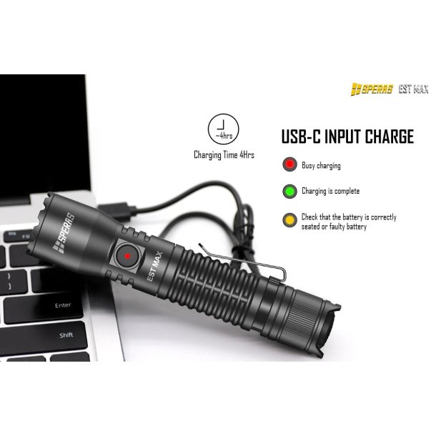 Speras Flashlight EST Max - 2500 lumens