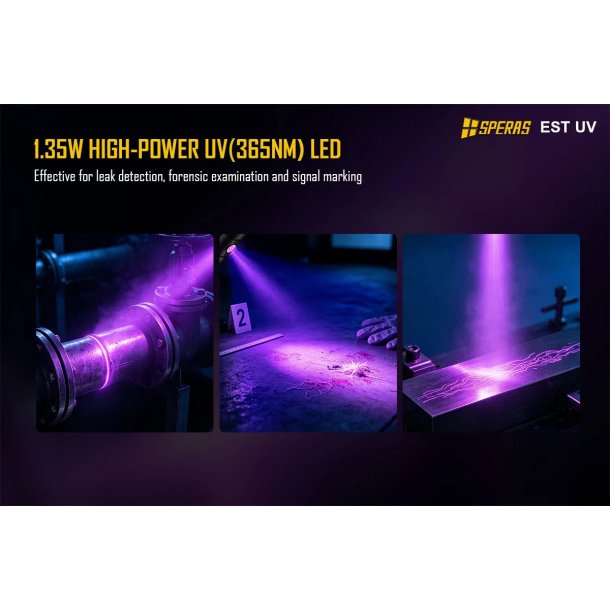 Speras Flashlight EST UV - 2300 lumens + UV 1,35W/365nm
