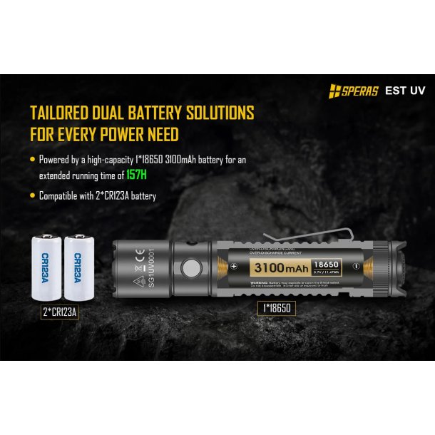 Speras Flashlight EST UV - 2300 lumens + UV 1,35W/365nm