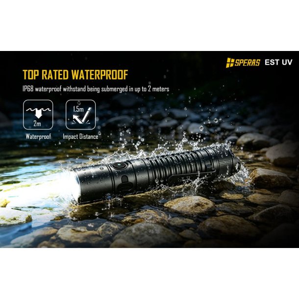 Speras Flashlight EST UV - 2300 lumens + UV 1,35W/365nm