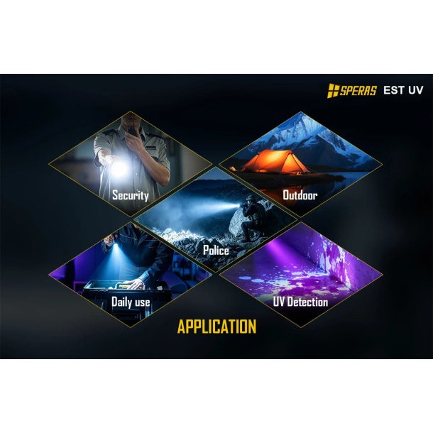 Speras Flashlight EST UV - 2300 lumens + UV 1,35W/365nm