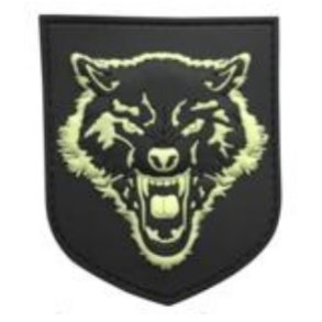 Wolf PVC patch - glow