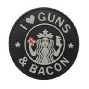 Guns and Bacon PVC patch - gr�