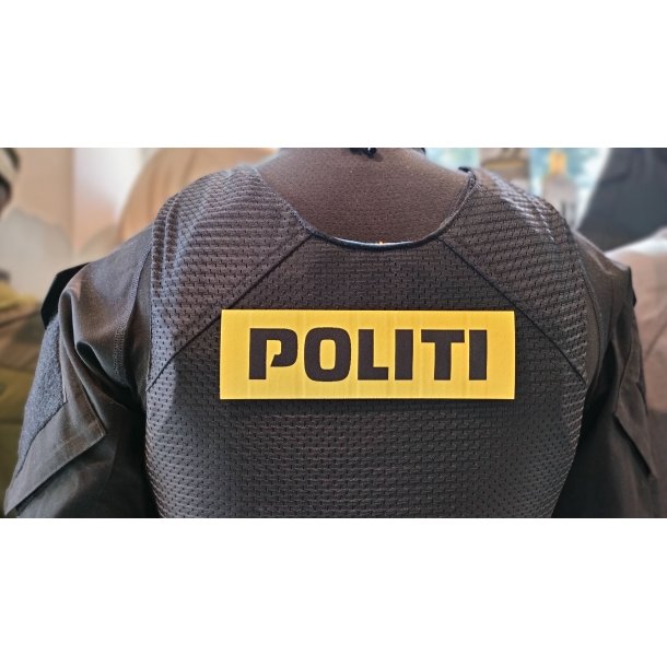 POLITI velcropatch gul/sort - stor