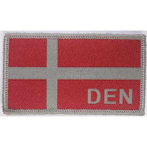 Dannebrog v�vet velcrom�rke - Maroon