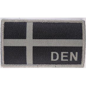 Dannebrog v�vet velcrom�rke - sort