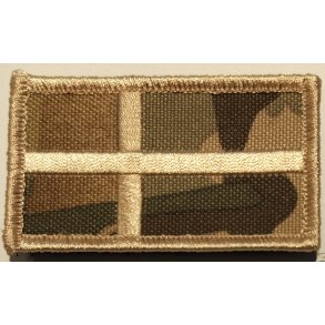 Dannebrog broderet velcromrke - camo