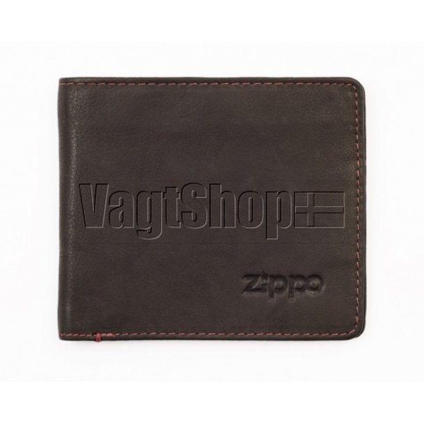 Zippo Leather Bifold Wallet m. møntlomme - Mocha