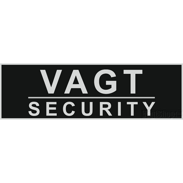 VAGT/SECURITY pin - sølv/sort