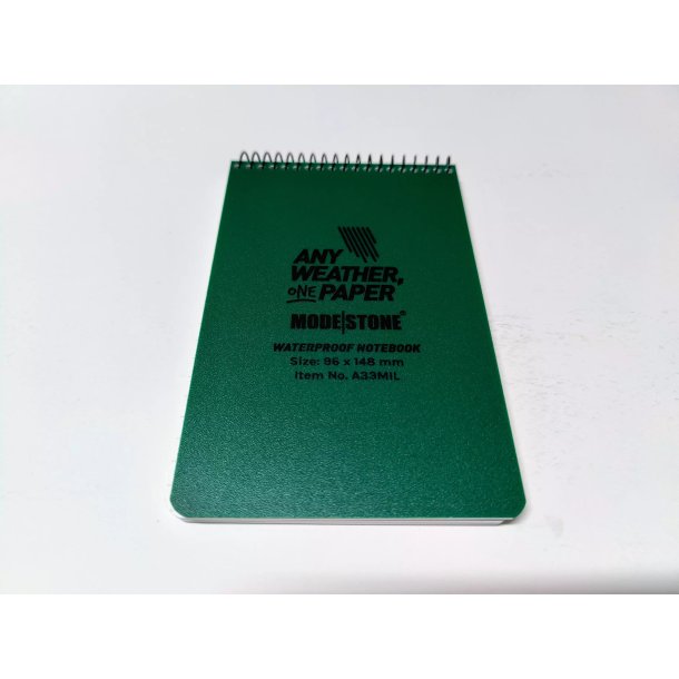 Modestone Vandt�t Notesbog - Spiral/top - 96x148 mm