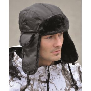 Mil-Tec MA1� Pilot Fur Hat - sort