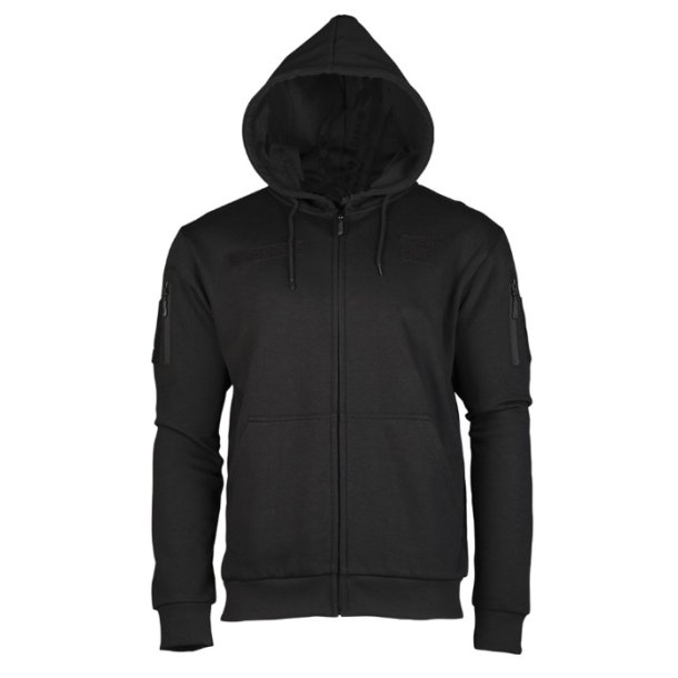 Mil-Tec Tactical Hoodie med lynls - med og uden tryk