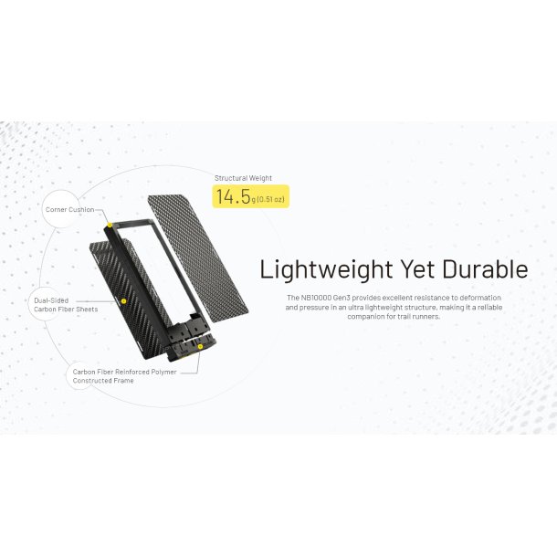 Nitecore Ultra Lightweight Carbon Fiber Power Bank Gen3 - 10000 mAh
