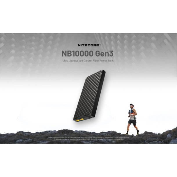 Nitecore Ultra Lightweight Carbon Fiber Power Bank Gen3 - 10000 mAh