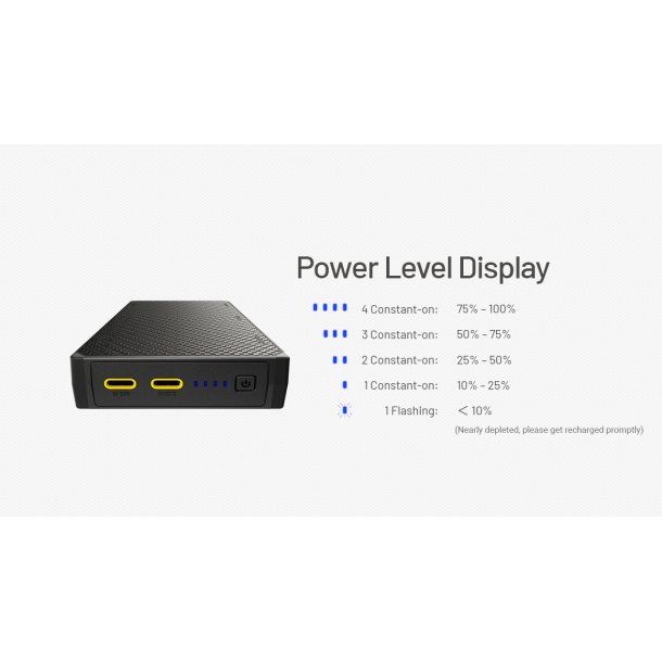 Nitecore Ultra Lightweight Carbon Fiber Power Bank Gen3 - 20000 mAh