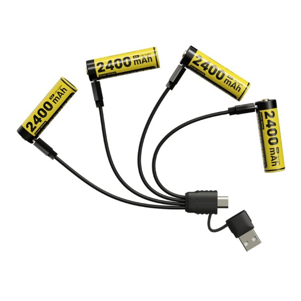 Nitecore genopladelige AA batterier - 4 stk